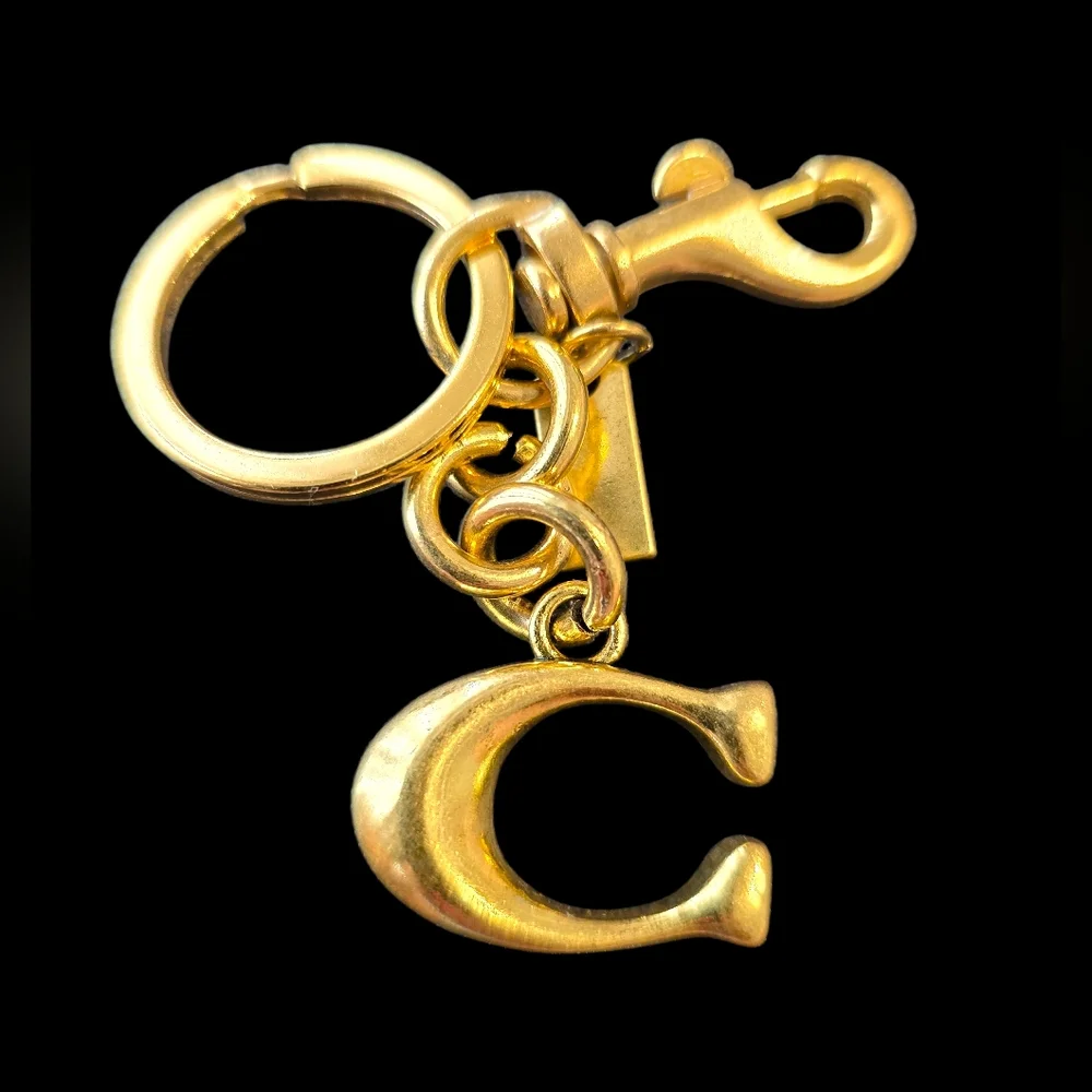 Letter "C" Brass Initial Keychain | Keyfob | Bag Charm - Picture 1 of 2